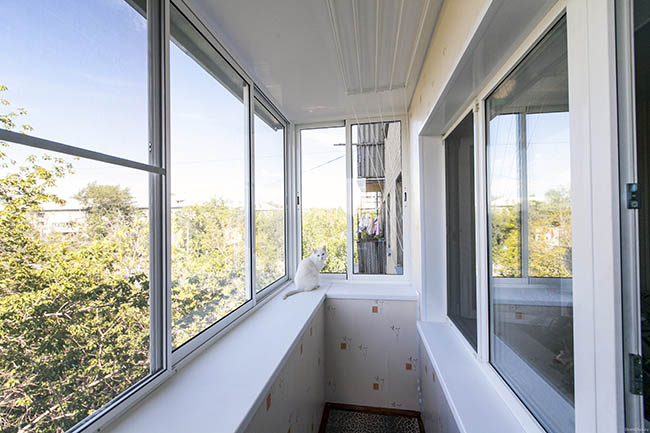 Остекление балкона алюминиевыми конструкциями Ступино