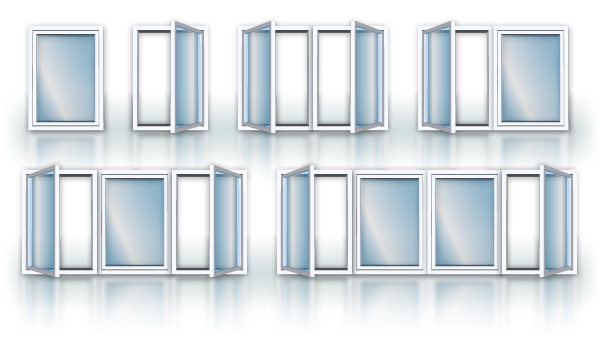 Трехстворчатые и двустворчатые окна ПВХ в Ступино: размеры створок Ступино