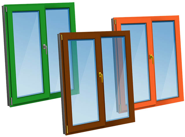 Цветные пластиковые окна - коричневые, серые по доступной цене фото Ступино